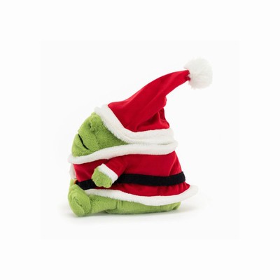 Jellycat Santa Ricky Rain Frog USA | 01694DJZW